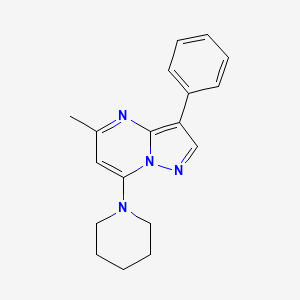 5-Methyl-3-phenyl-7-piperidin-1-ylpyrazolo[1,5-a]pyrimidine