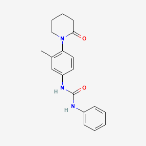 molecular formula C19H21N3O2 B2509519 1-(3-Methyl-4-(2-oxopiperidin-1-yl)phenyl)-3-phenylurea CAS No. 922978-91-4