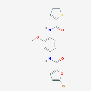 molecular formula C17H13BrN2O4S B250952 5-bromo-N-{3-methoxy-4-[(2-thienylcarbonyl)amino]phenyl}-2-furamide 