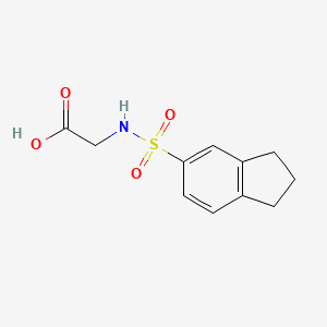 2-(2,3-dihydro-1H-indene-5-sulfonamido)acetic acid