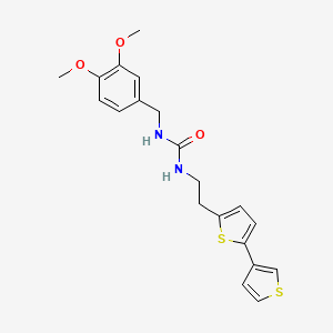 1-(2-([2,3'-Bithiophen]-5-yl)ethyl)-3-(3,4-dimethoxybenzyl)urea