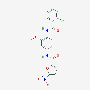molecular formula C19H14ClN3O6 B250953 N-{4-[(2-chlorobenzoyl)amino]-3-methoxyphenyl}-5-nitro-2-furamide 