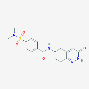 molecular formula C17H20N4O4S B2509538 4-(N,N-二甲基氨磺酰基)-N-(3-氧代-2,3,5,6,7,8-六氢环辛诺林-6-基)苯甲酰胺 CAS No. 2034508-85-3