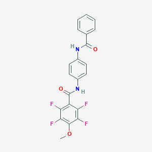 molecular formula C21H14F4N2O3 B250954 N-[4-(benzoylamino)phenyl]-2,3,5,6-tetrafluoro-4-methoxybenzamide 