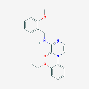 molecular formula C20H21N3O3 B2509547 1-(2-ethoxyphenyl)-3-[(2-methoxybenzyl)amino]pyrazin-2(1H)-one CAS No. 899950-86-8