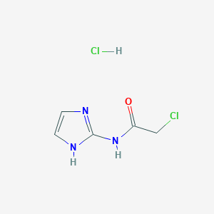 molecular formula C5H7Cl2N3O B2509548 2-chloro-N-(1H-imidazol-2-yl)acetamide hydrochloride CAS No. 2060047-66-5