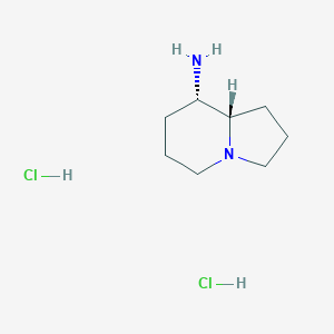 molecular formula C8H18Cl2N2 B2509549 rac-(8S,8aS)-Octahydro-8-indolizinamine dihydrochloride CAS No. 1864003-55-3