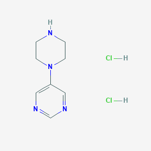molecular formula C8H14Cl2N4 B2509551 5-(Piperazin-1-yl)pyrimidine dihydrochloride CAS No. 2193058-93-2