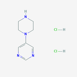 molecular formula C8H14Cl2N4 B2509551 5-(哌嗪-1-基)嘧啶二盐酸盐 CAS No. 2193058-93-2