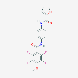 molecular formula C19H12F4N2O4 B250956 N-{4-[(2,3,5,6-tetrafluoro-4-methoxybenzoyl)amino]phenyl}-2-furamide 