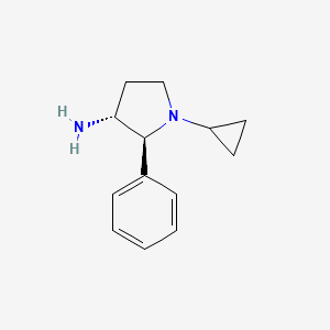 molecular formula C13H18N2 B2509573 (2S,3R)-1-Cyclopropyl-2-phenylpyrrolidin-3-amine CAS No. 2418595-99-8