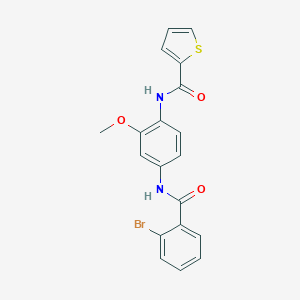 molecular formula C19H15BrN2O3S B250958 N-{4-[(2-bromobenzoyl)amino]-2-methoxyphenyl}-2-thiophenecarboxamide 