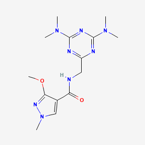 N-((4,6-bis(dimethylamino)-1,3,5-triazin-2-yl)methyl)-3-methoxy-1-methyl-1H-pyrazole-4-carboxamide