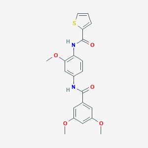 molecular formula C21H20N2O5S B250959 N-{4-[(3,5-dimethoxybenzoyl)amino]-2-methoxyphenyl}-2-thiophenecarboxamide 