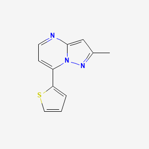 molecular formula C11H9N3S B2509595 2-Methyl-7-(2-thienyl)pyrazolo[1,5-a]pyrimidine CAS No. 701202-41-7