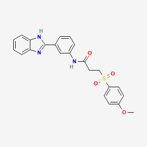 N-(3-(1H-benzo[d]imidazol-2-yl)phenyl)-3-((4-methoxyphenyl)sulfonyl)propanamide