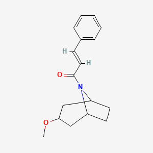 molecular formula C17H21NO2 B2509600 (E)-1-((1R,5S)-3-methoxy-8-azabicyclo[3.2.1]octan-8-yl)-3-phenylprop-2-en-1-one CAS No. 2321336-68-7
