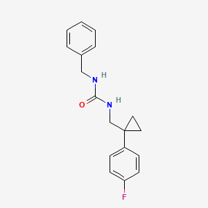 1-Benzyl-3-((1-(4-fluorophenyl)cyclopropyl)methyl)urea