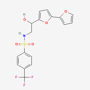 N-(2-{[2,2'-bifuran]-5-yl}-2-hydroxyethyl)-4-(trifluoromethyl)benzene-1-sulfonamide