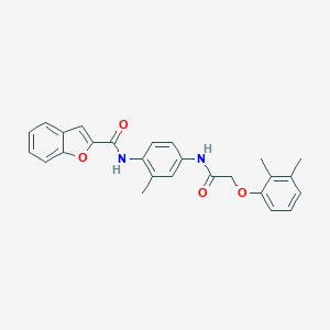 molecular formula C26H24N2O4 B250962 N-(4-{[(2,3-dimethylphenoxy)acetyl]amino}-2-methylphenyl)-1-benzofuran-2-carboxamide 