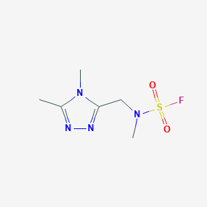 molecular formula C6H11FN4O2S B2509620 N-[(4,5-Dimethyl-1,2,4-triazol-3-yl)methyl]-N-methylsulfamoyl fluoride CAS No. 2411285-53-3