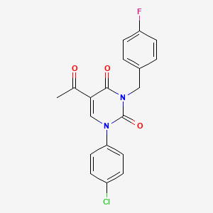 5-acetyl-1-(4-chlorophenyl)-3-(4-fluorobenzyl)-2,4(1H,3H)-pyrimidinedione