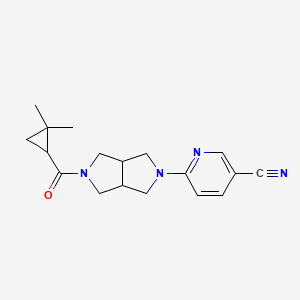 6-[5-(2,2-Dimethylcyclopropanecarbonyl)-1,3,3a,4,6,6a-hexahydropyrrolo[3,4-c]pyrrol-2-yl]pyridine-3-carbonitrile