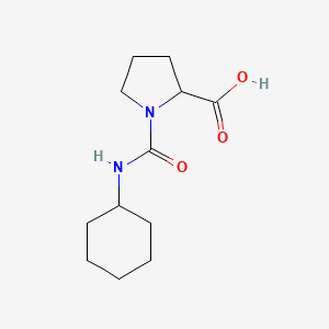 molecular formula C12H20N2O3 B2509638 1-(cyclohexylcarbamoyl)pyrrolidine-2-carboxylic Acid CAS No. 674299-62-8