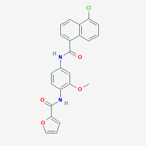 N-{4-[(5-chloro-1-naphthoyl)amino]-2-methoxyphenyl}-2-furamide