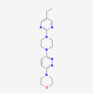 molecular formula C18H25N7O B2509642 4-[6-[4-(5-Ethylpyrimidin-2-yl)piperazin-1-yl]pyridazin-3-yl]morpholine CAS No. 2415471-38-2