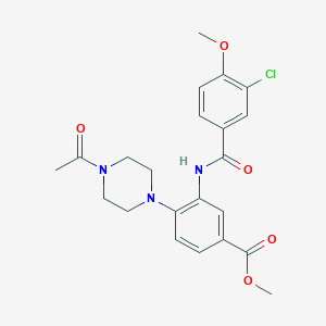 Methyl 4-(4-acetylpiperazin-1-yl)-3-[(3-chloro-4-methoxybenzoyl)amino]benzoate