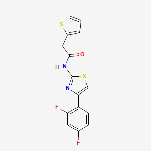 molecular formula C15H10F2N2OS2 B2509665 N-[4-(2,4-difluorophenyl)-1,3-thiazol-2-yl]-2-(2-thienyl)acetamide CAS No. 717857-44-8