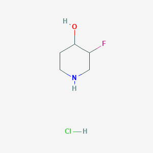 molecular formula C5H11ClFNO B2509668 3-Fluoropiperidin-4-ol hydrochloride CAS No. 1356339-27-9