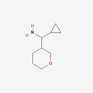 molecular formula C9H17NO B2509682 环丙基（氧杂环-3-基）甲胺，非对映异构体的混合物 CAS No. 1492614-42-2