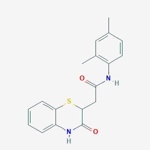 molecular formula C18H18N2O2S B2509684 N-(2,4-Dimethylphenyl)-2-(3-oxo-3,4-dihydro-2H-1,4-benzothiazin-2-yl)acetamide CAS No. 300559-65-3