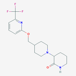 molecular formula C17H22F3N3O2 B2509699 4-({[6-(三氟甲基)吡啶-2-基]氧}甲基)-[1,3'-联哌啶]-2'-酮 CAS No. 2197365-57-2