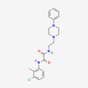 molecular formula C21H25ClN4O2 B2509700 N1-(3-氯-2-甲基苯基)-N2-(2-(4-苯基哌嗪-1-基)乙基)草酰胺 CAS No. 1049369-60-9