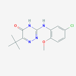 molecular formula C14H17ClN4O2 B2509704 6-tert-butyl-3-[(5-chloro-2-methoxyphenyl)amino]-1,2,4-triazin-5(4H)-one CAS No. 898648-84-5