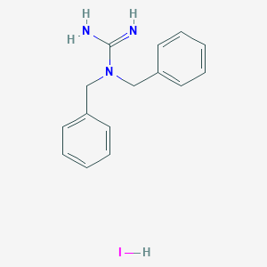 molecular formula C15H18IN3 B2509710 1,1-Dibenzylguanidine hydroiodide CAS No. 1240528-96-4