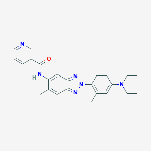 N-{2-[4-(diethylamino)-2-methylphenyl]-6-methyl-2H-benzotriazol-5-yl}pyridine-3-carboxamide