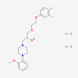molecular formula C24H36Cl2N2O4 B2509720 1-(2-(3,4-Dimethylphenoxy)ethoxy)-3-(4-(2-methoxyphenyl)piperazin-1-yl)propan-2-ol dihydrochloride CAS No. 1216631-25-2