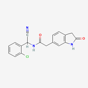 N-[(2-chlorophenyl)(cyano)methyl]-2-(2-oxo-2,3-dihydro-1H-indol-6-yl)acetamide