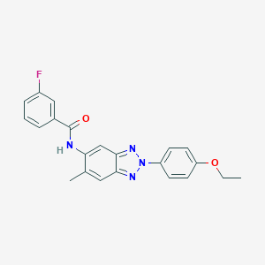 Benzamide, N-[2-(4-ethoxyphenyl)-6-methyl-2H-1,2,3-benzotriazol-5-yl]-3-fluoro-