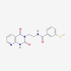 molecular formula C17H16N4O3S B2509742 N-(2-(2,4-dioxo-1,2-dihydropyrido[2,3-d]pyrimidin-3(4H)-yl)ethyl)-3-(methylthio)benzamide CAS No. 2034504-83-9