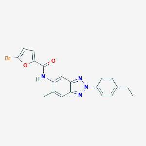 molecular formula C20H17BrN4O2 B250975 5-bromo-N-[2-(4-ethylphenyl)-6-methyl-2H-benzotriazol-5-yl]furan-2-carboxamide 