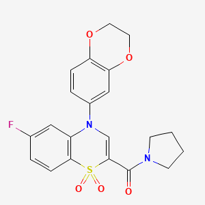 molecular formula C21H19FN2O5S B2509777 N-(2-methoxyphenyl)-4-(1-propyl-1H-pyrazol-5-yl)thiophene-2-sulfonamide CAS No. 1251580-66-1