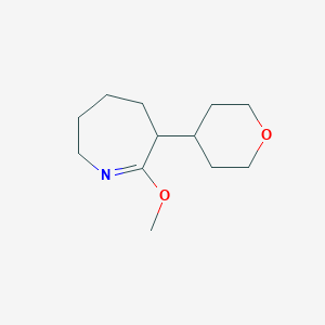 molecular formula C12H21NO2 B2509785 7-Methoxy-6-(tetrahydro-2H-pyran-4-yl)-3,4,5,6-tetrahydro-2H-azepine CAS No. 2137590-97-5