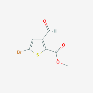molecular formula C7H5BrO3S B2509791 Methyl 5-bromo-3-formylthiophene-2-carboxylate CAS No. 1171130-81-6