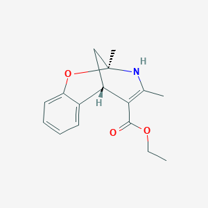 molecular formula C16H19NO3 B2509802 ethyl (2S,6S)-2,4-dimethyl-3,6-dihydro-2H-2,6-methano-1,3-benzoxazocine-5-carboxylate CAS No. 1212138-74-3