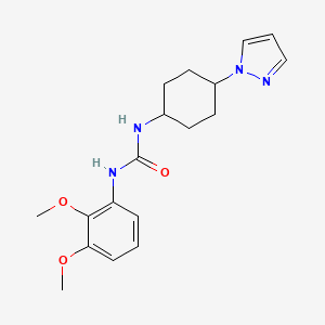 molecular formula C18H24N4O3 B2509808 3-(2,3-dimethoxyphenyl)-1-[4-(1H-pyrazol-1-yl)cyclohexyl]urea CAS No. 2097917-86-5